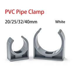 1-100Pcs 20/25/32/40/50/63/75/90/110mm Grey PVC Pipe Clamp Fixed U-type Clip Water Pipe Support Garden Irrigation Tube Fittings