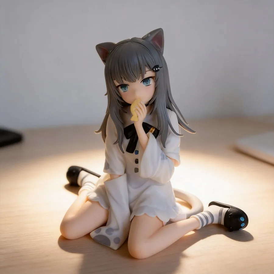 

Amanchu! Nachoneko Cat Ear Girl Figure 12cm - Cute Anime Character Collectible Decoration Gift
