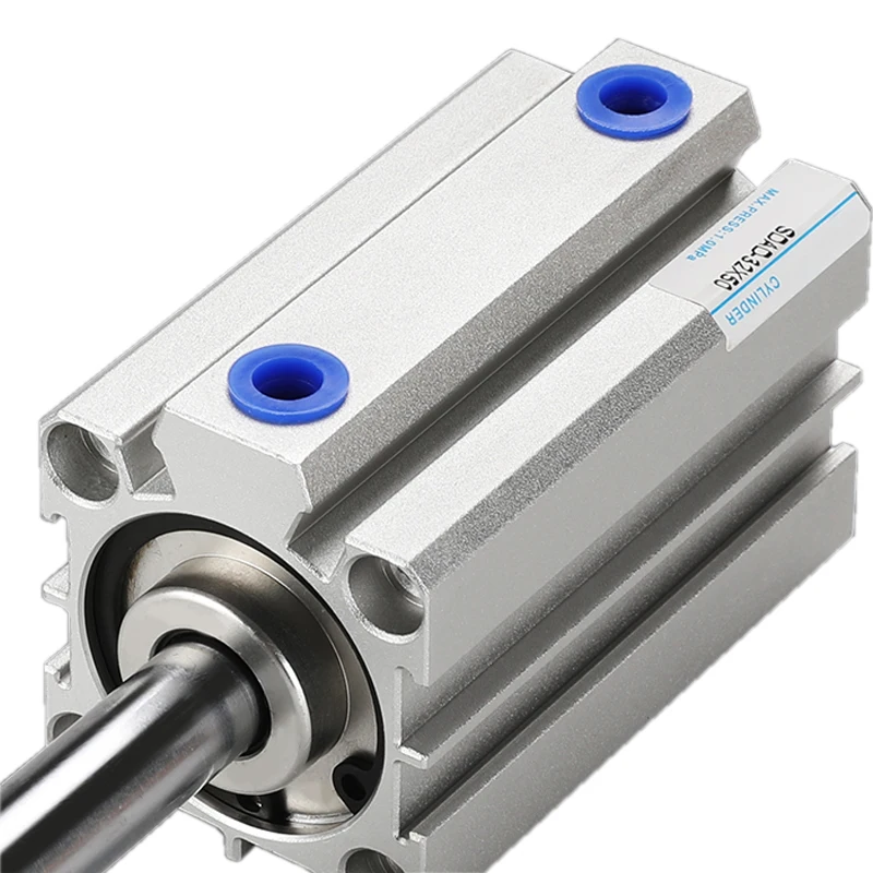 SDAD Compact Small Air Pneumatic Cylinder 16-100mm Bore Double Acting 5/10/20/40/50/60/70/80/90/100mm Stroke Thin Cylinders