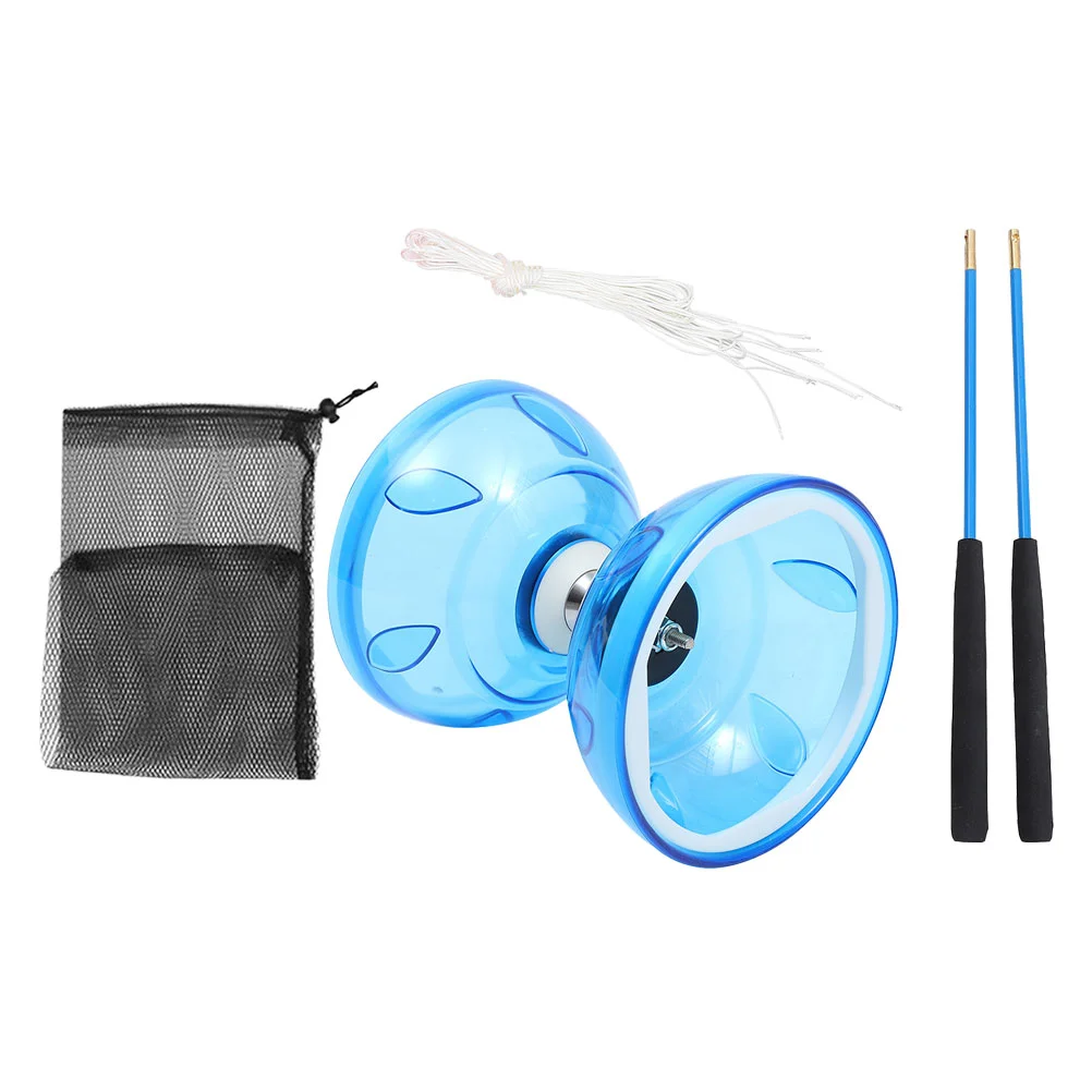 1 Set Clear Diabolo Yoyo Outdoors Playthings Bearing Chinese Yoyo Diabolo Toy Plaything Outdoor Diabolo Toy for Exercise