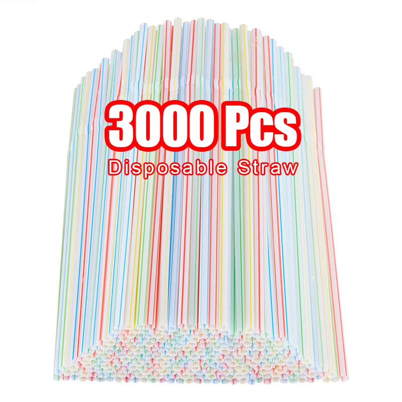 50-3000Pcs Multicolor Kitchen Beverage Straws Rietjes Drinking Straw Cocktail Rietjes Wedding Party Straws Accessories