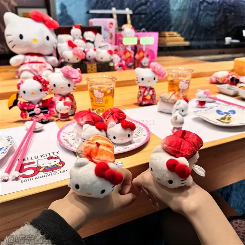 سانريو السوشي قلادة مرحبا كيتي سمك السلمون الحلو الروبيان التونة حقيبة قطيفة قلادة المفاتيح زينة السيارات الحلي الهدايا #5