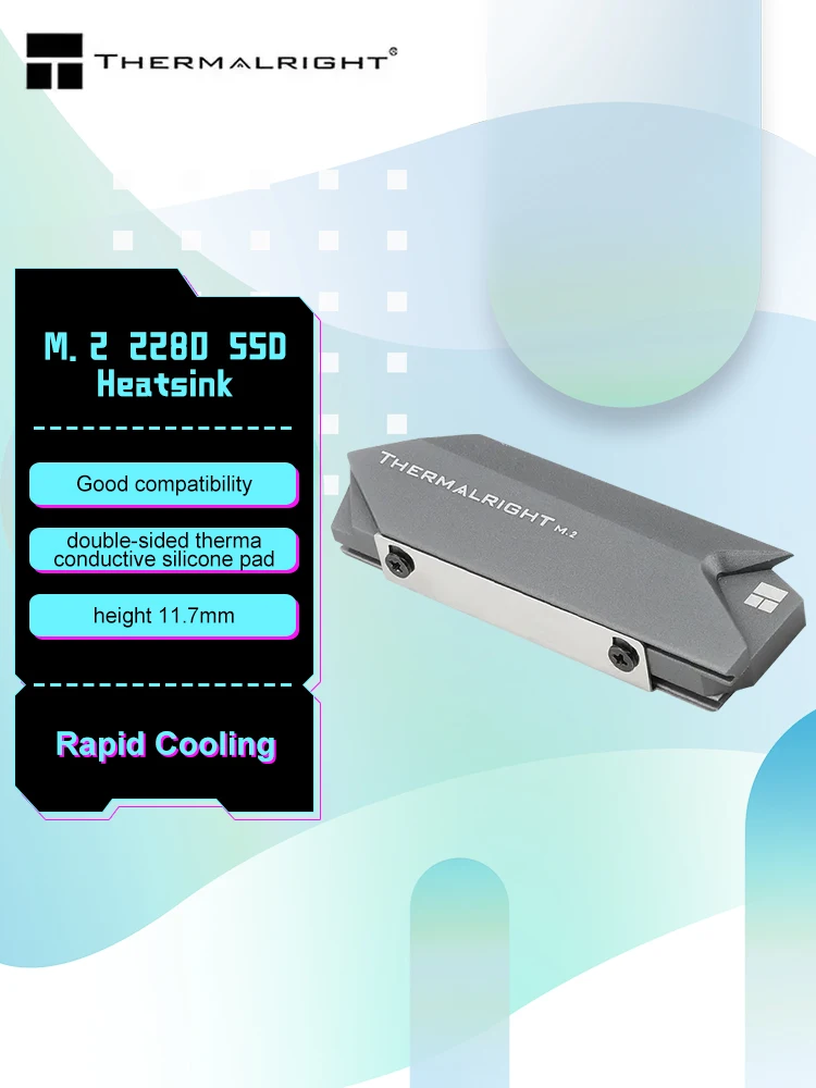 Thermalright M.2 2280 PRO ARGB SSD ze stopu aluminium półprzewodnikowy dysk twardy chłodzenie do radiatora M2 22*80mm chłodnica — zdjęcie produktu 7