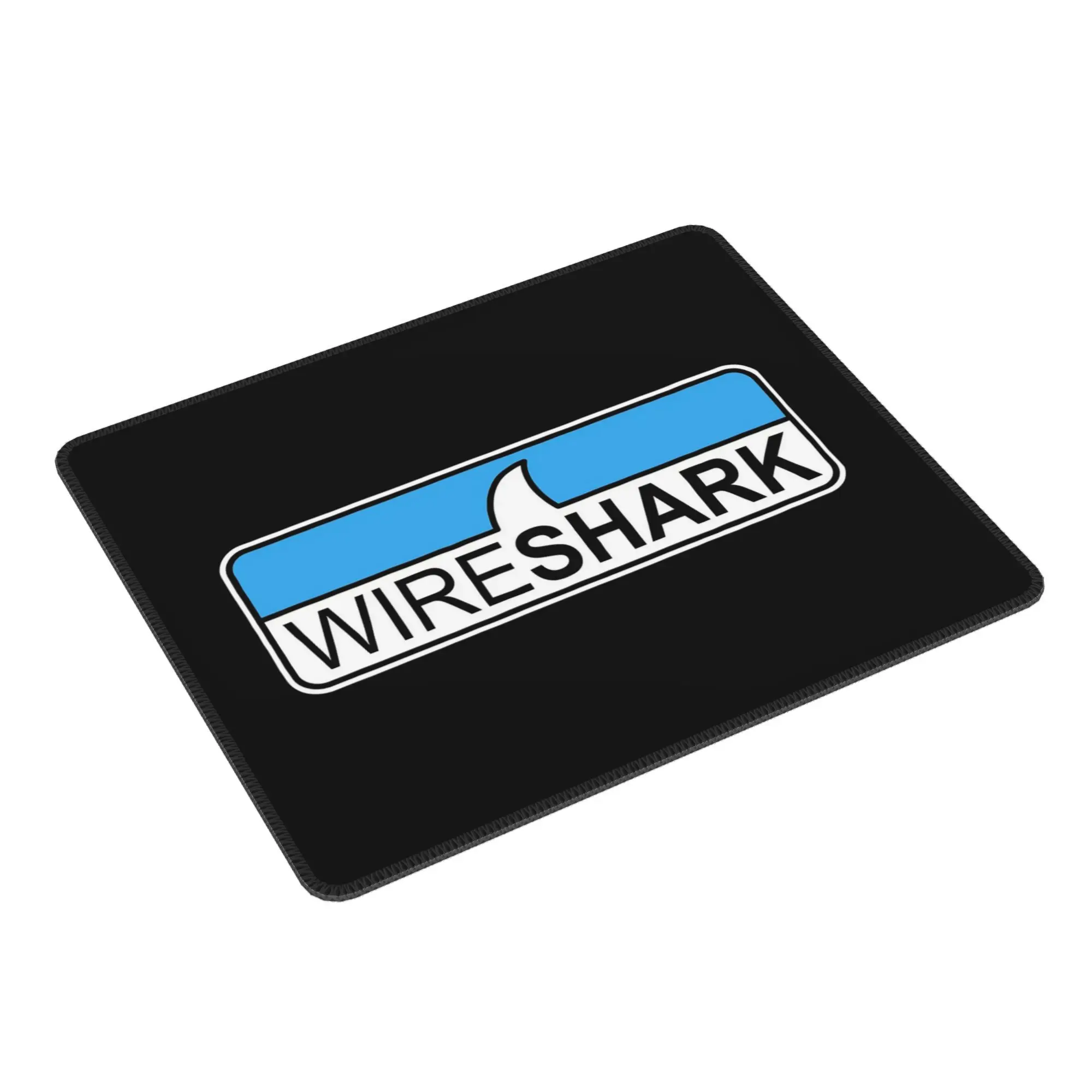 Wireshark Hi-Res Logo لوحة ماوس أفقية لوحة مفاتيح الكمبيوتر ماوس حصيرة ألعاب الكمبيوتر المحمول حصيرة مكتبية ملحقات المكتب مفارش الطاولة