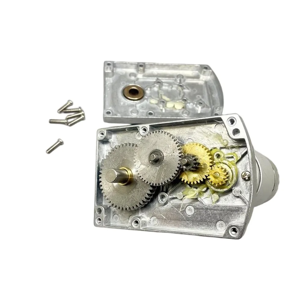 L‑Shape 555 Gear Motor Reverse Shaft 60GF Gearbox DC12V 32:1 Gear Ratio 110RPM No‑load Speed 270mA No‑load Current Gear Motor