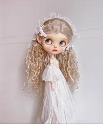 1PCS Retro style clothes blythe doll outfit one piece dress pure white 1/6 30cm(Fit for Pullip,Ob22/24/26, Licca)