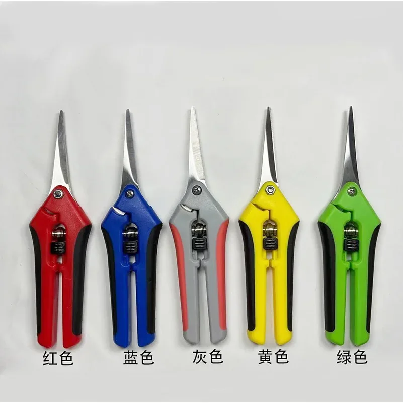 Stainless Steel Gardening Hand Pruning Shear Straight Blades Ultra Sharp Garden Scissors for Flowers Harvesting Fruits