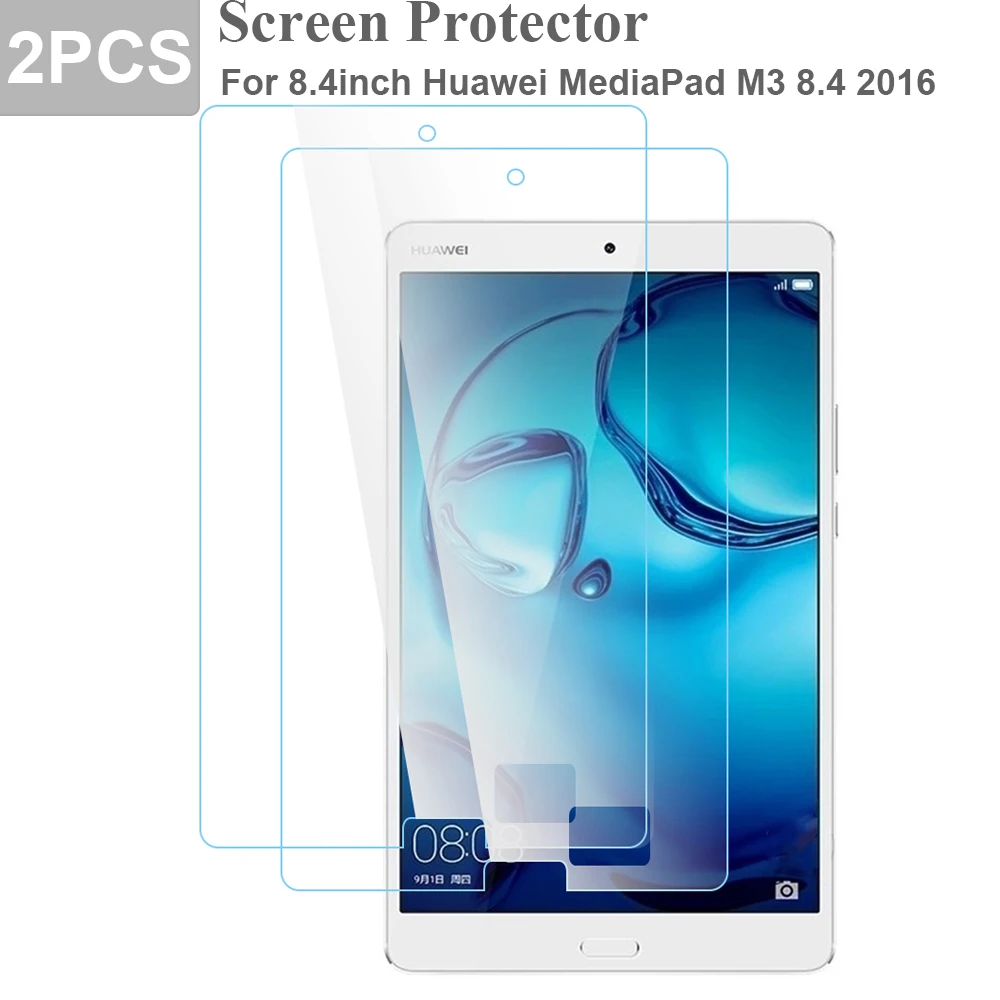2Pcs/Pack for Huawei MediaPad M3 8.4 2016 Screen Protector Model BTV-W09 BTV-DL09 0.3MM 9H for 8.4''Huawei M3 8.4 Tempered Glass