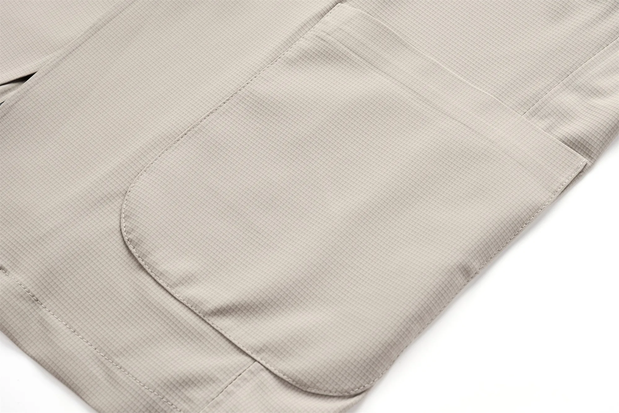 Minimalistischer Herren-Freizeitblazer aus Eisseide, Nylon-Spandex, nahtlos, hochelastisch, Sonnenschutz, atmungsaktive Sommer-Reisejacke – Detail 18