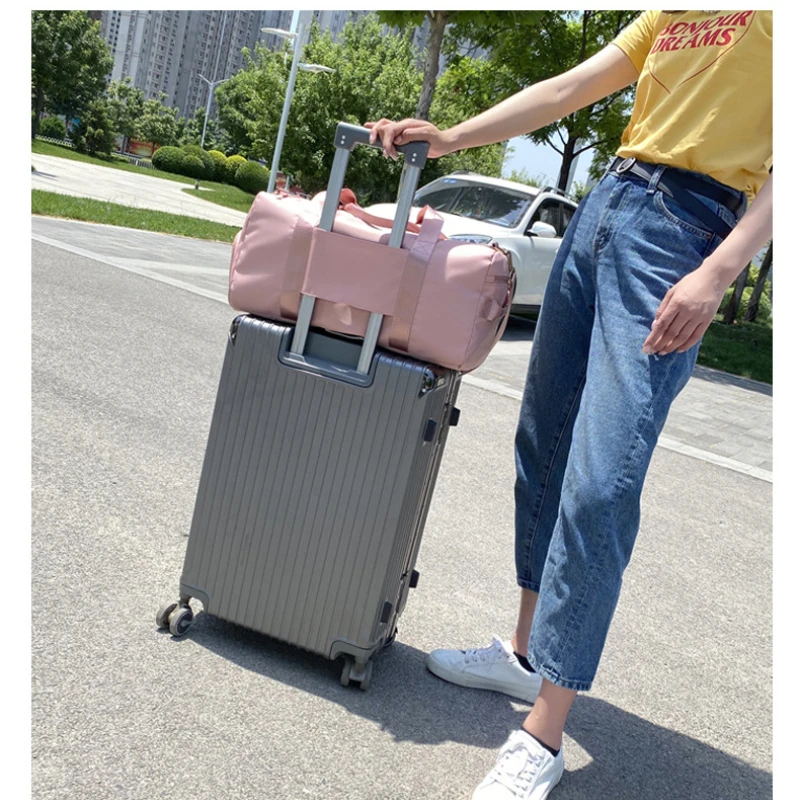 Bolsa de viaje de gran capacidad para mujer, bolsa de viaje para entrenamiento, Fitness, Yoga y ejercicio, separación en seco y húmedo, 2023