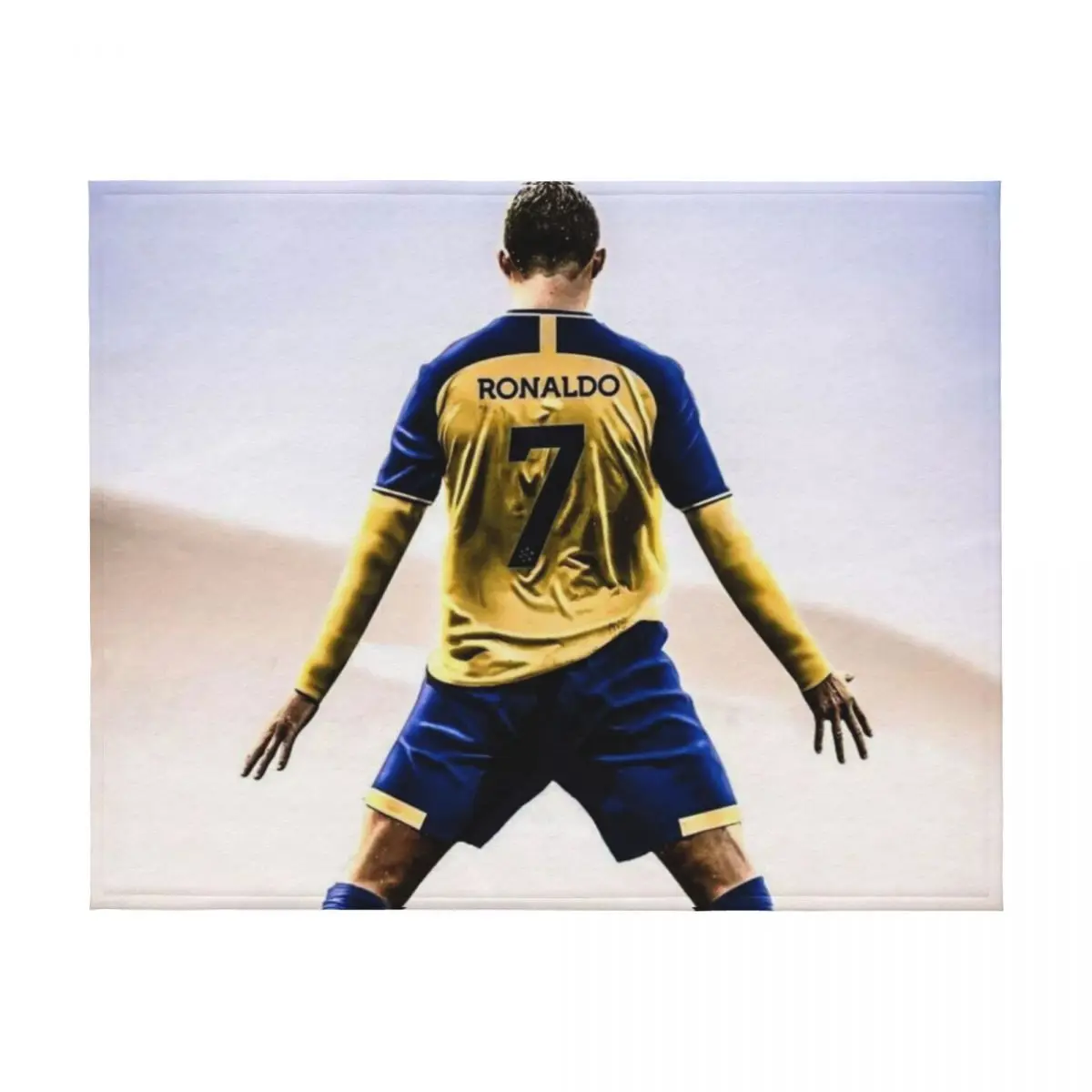 CR7 Al Nassr بطانية رمي جديدة أرائك زخرفية كبيرة جدًا رمي الشعر بطانيات زخرفية #2