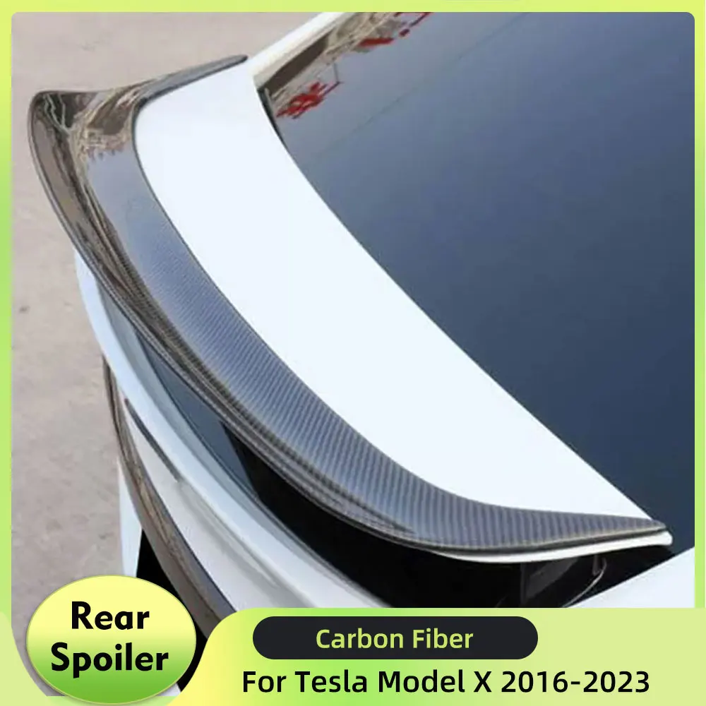 

Задний спойлер для Tesla Model X P90D 90D P100D 75D 100D 2016-2023, задний спойлер багажника из углеродного волокна, крылья багажника