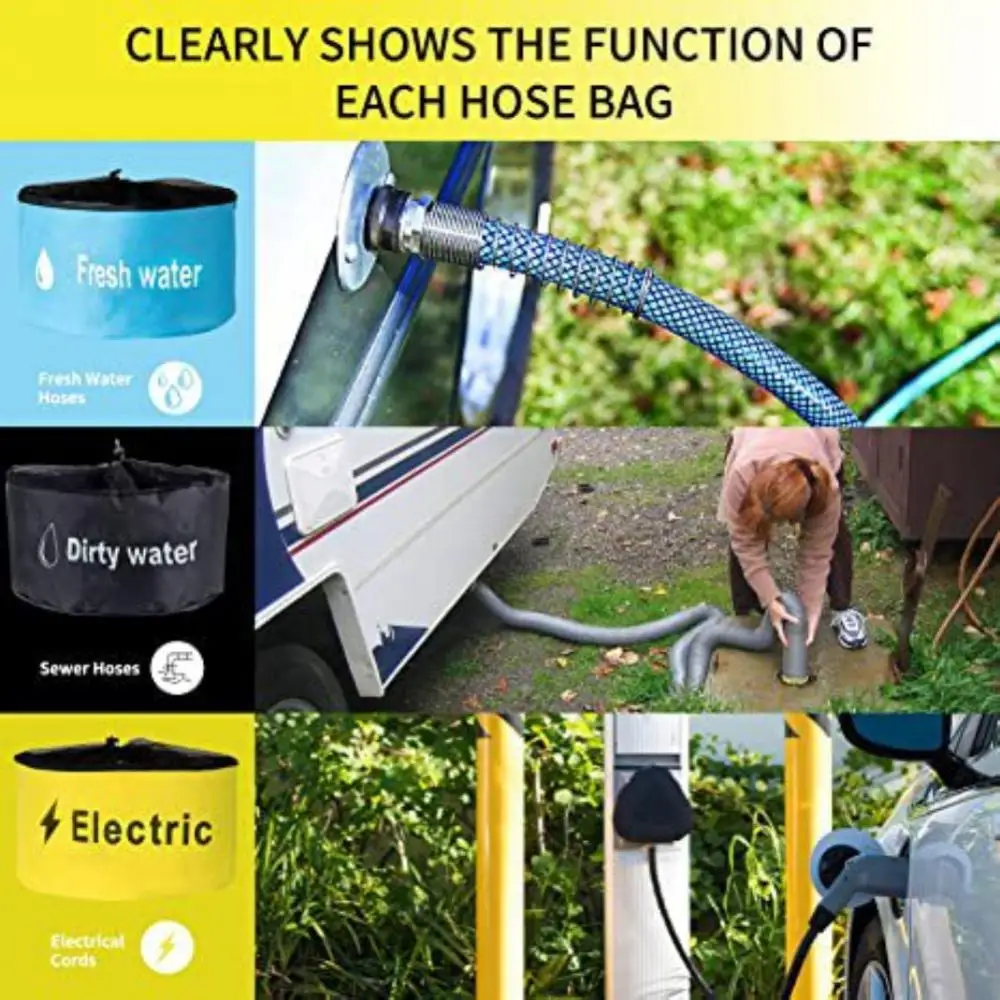 Органайзер для водопроводной трубы, практичная вместительная водонепроницаемая сумка для хранения шлангов в Автофургоне, простая в использовании
