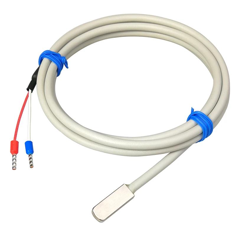 Parche de medición de superficie tipo pegado de acero inoxidable NTC/10K, Sensor de temperatura, Cable de 1-20m, 2 cables, impermeable y a prueba de aceite