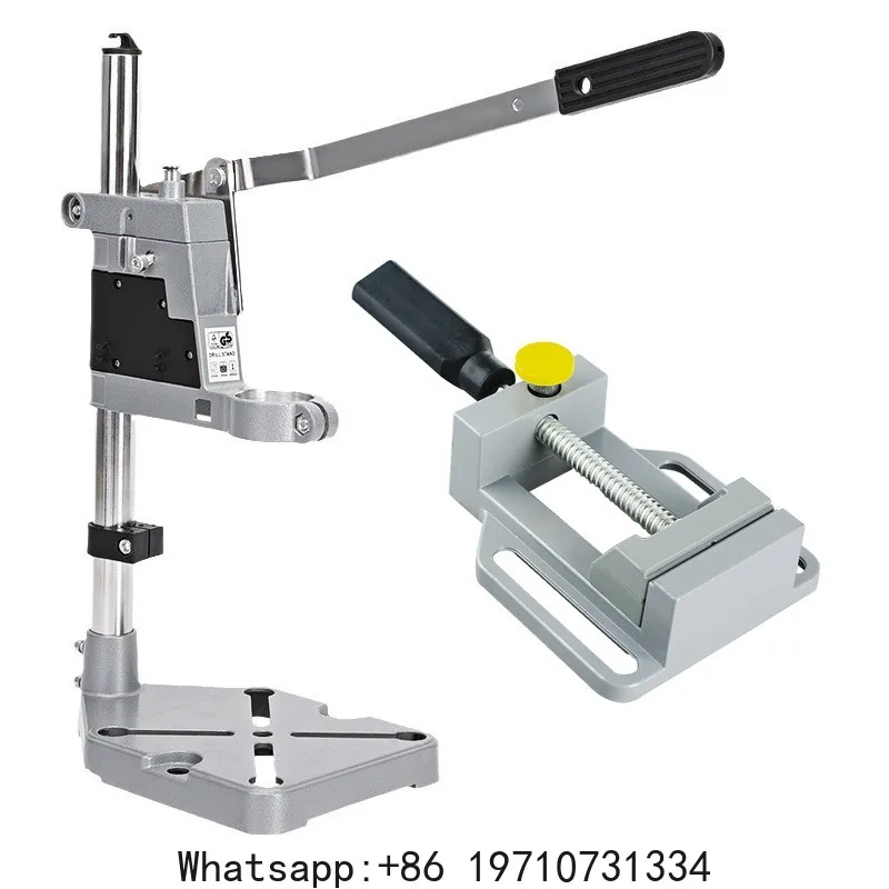 

Drill Press Stand for Hand Drill Adjustable Bench Clamp Support Tool Hand Drill Single Hole Workstation Aluminum Base Portable