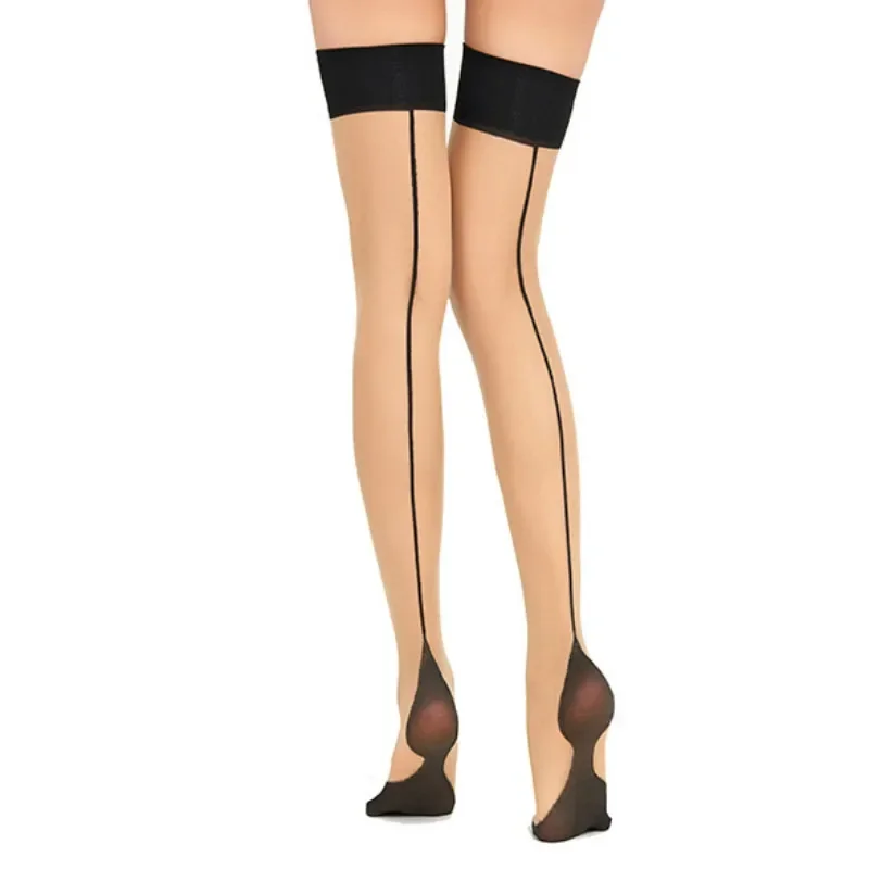Medias finas de seda para mujer, medias transparentes hasta el muslo, disfraces sexys, moda de verano, envío directo