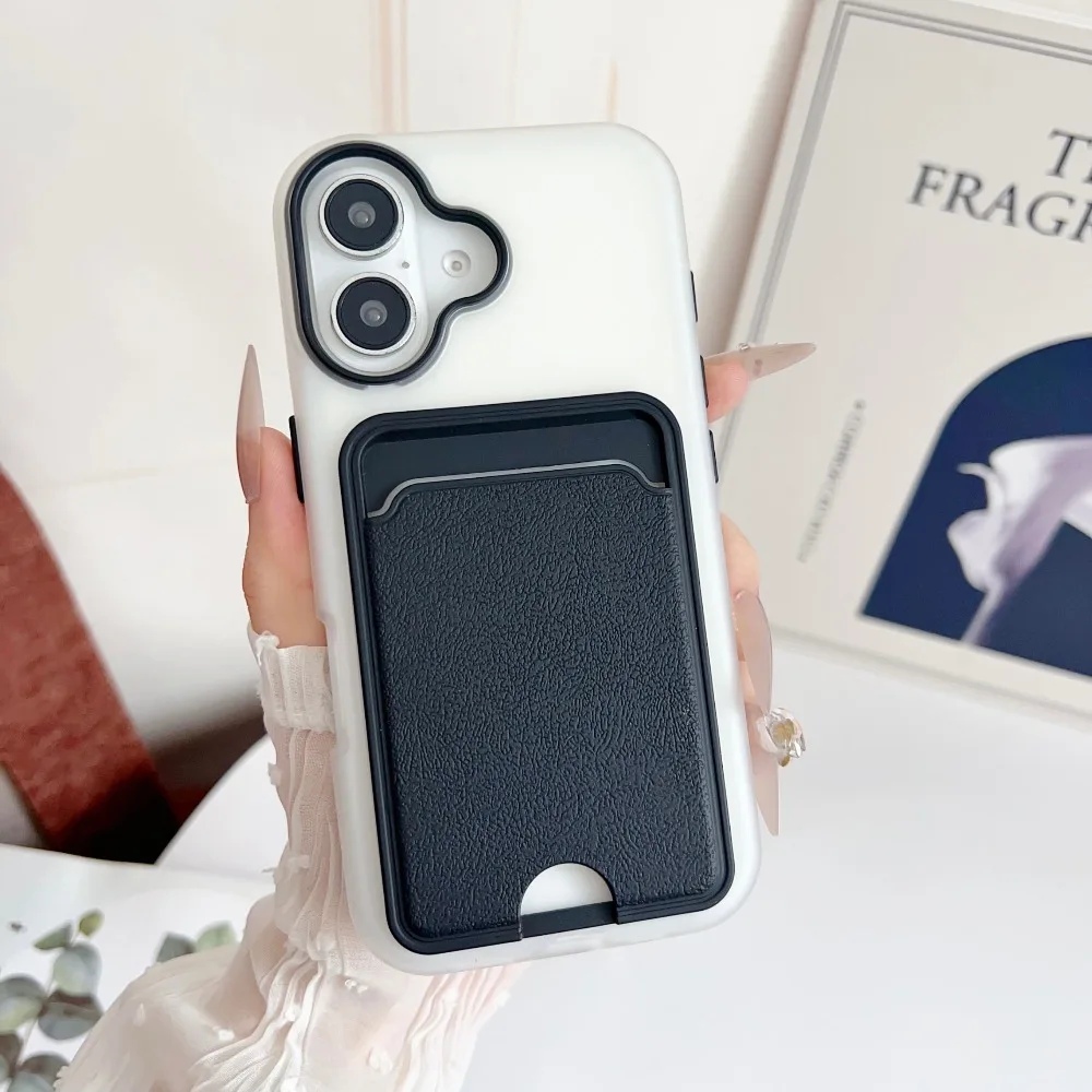 حافظة هاتف 2 في 1 من مادة TPU مناسبة لهاتف iPhone 17 16 15 Plus Pro Max، حافظة هاتف بنمط بطاقات من الجلد المتخصص للفتيات بفتحة كبيرة #2
