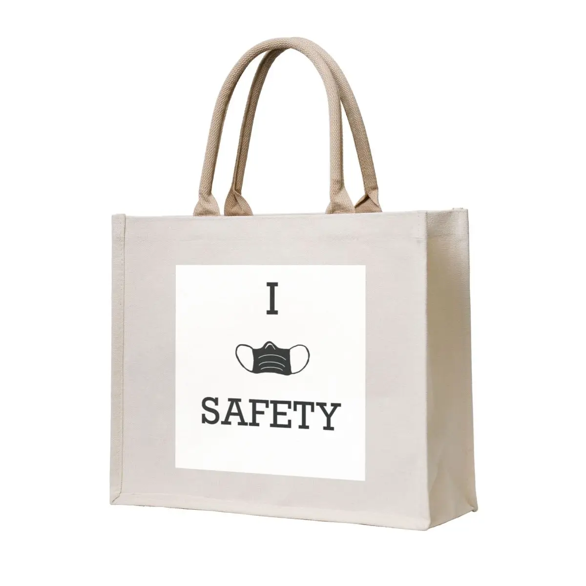 

I Love Safety, I Heart Safety, I Mask Safety Tote Bag Portable shopping bag Cloth bags bags luxury women