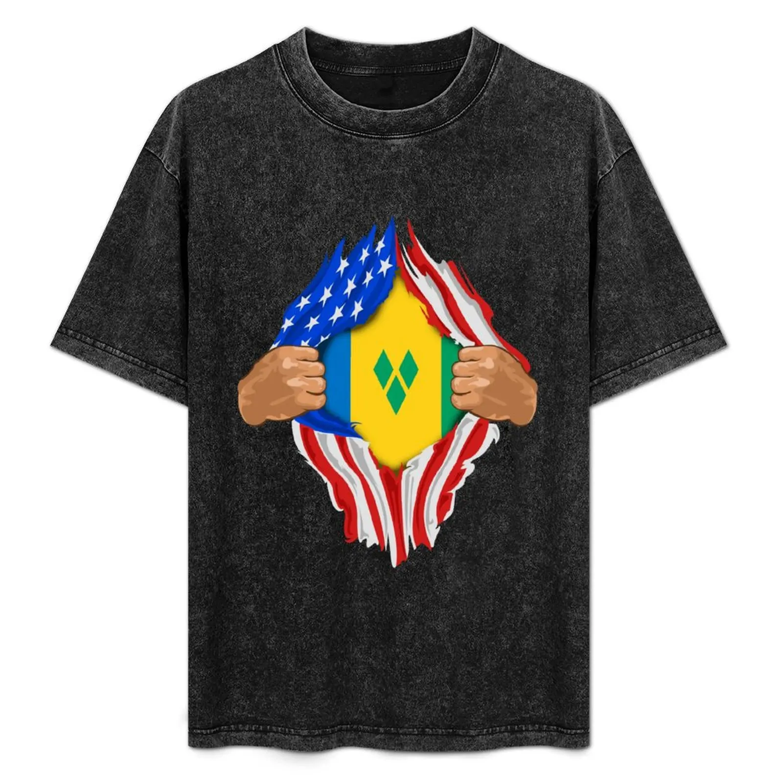 

Saint Vincent and the Grenadines Blood Inside Me | Flag Gift T-Shirt plus size clothes t shirts for men cotton