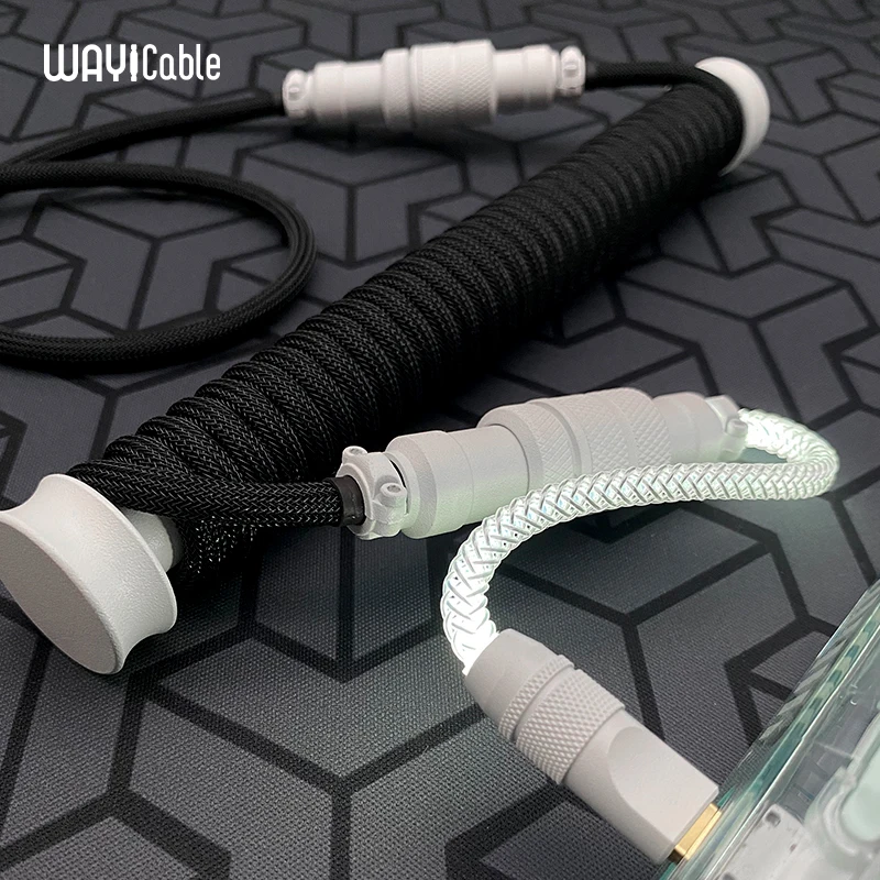 

WAYi клавиатура авиационный штекерный кабель RGB семицветный градиент индивидуальный кабель для передачи данных клавиатуры трехсегментный с вертикальной подсветкой