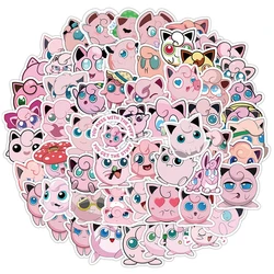 10/30/60PCS Kawaii Pokemon Pink Jigglypuff Stickers Cute Decals Decoration DIY Skateboard Bike Phone Notebook Fridge Kids Toys