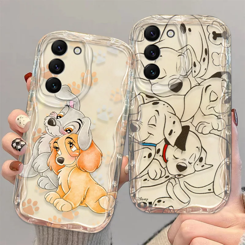 101 Dalmatians Cute Phone Case For S21 S23 S24 Ultra Plus FE A55 A35 A25 A05S A54 A53 A52 A33 A32 Wave Oil Cover