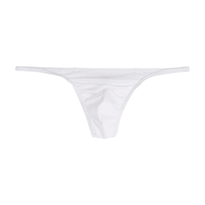 Men's Sexy Cotton Thongs Underwear Sporty Thin Strap Design Bulge Pouch Breathable Sweat-Wicking Fabric for Intimate Active Wear