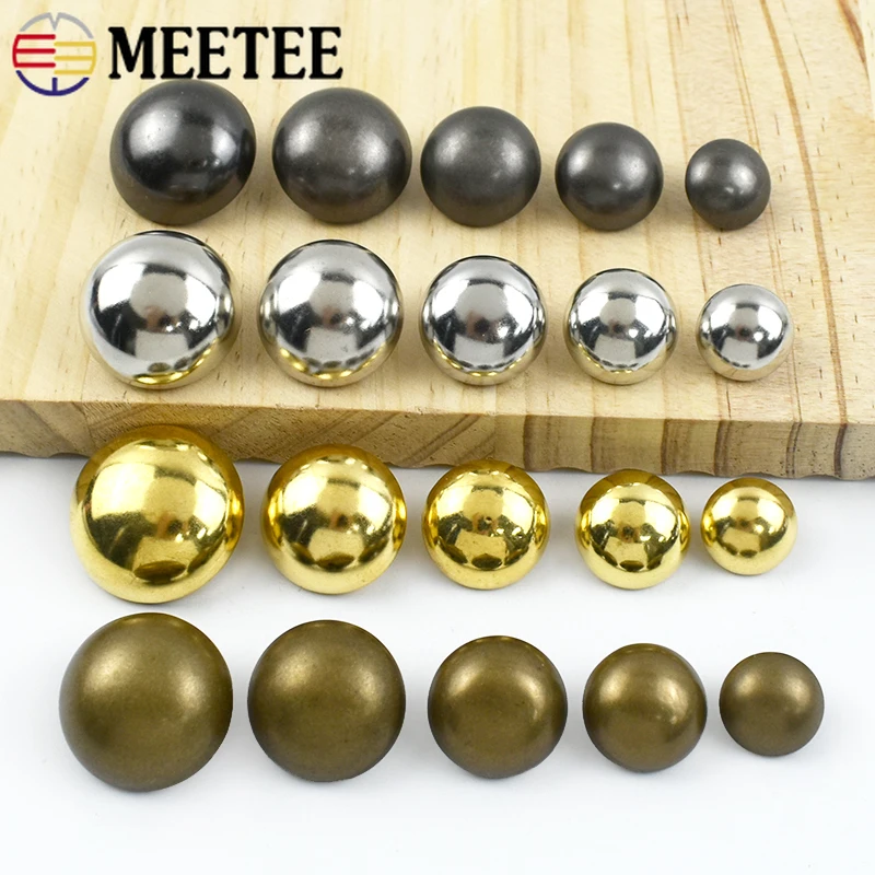 

20/50Pcs 15-25mm Metal Round Button Mushroom Shank Clasp Shirt Decorative Buttons for Jacket Clothing DIY Sewing Accessories