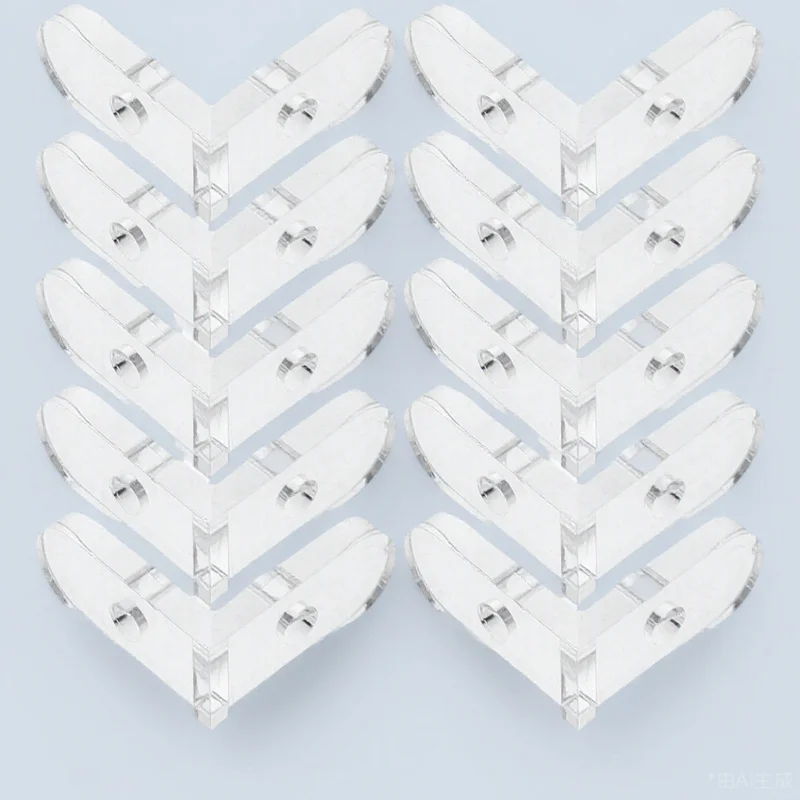 

15Pcs Transparent Acrylic Corner Fixing Clips Clear Angle Brackets for Display Boxes Storage Acrylic Corner Supports