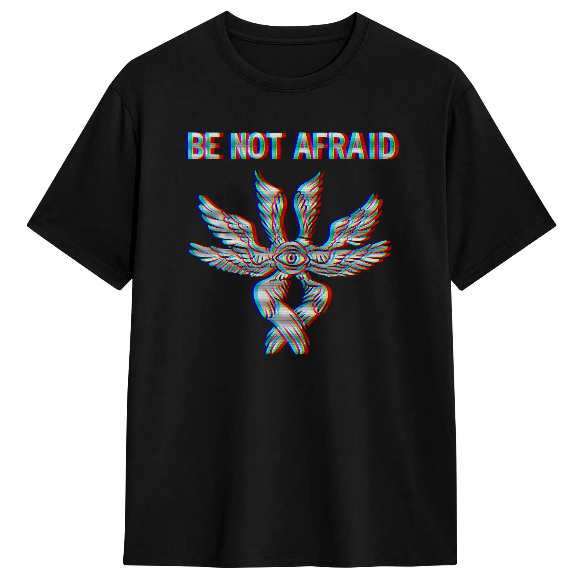 Be Not Afraid Biblically Accurate Angel Seraphim Glitch T-Shirt Summer  Harajuku T-Shirts 100 Cotton Comfortable Plus Size Tees
