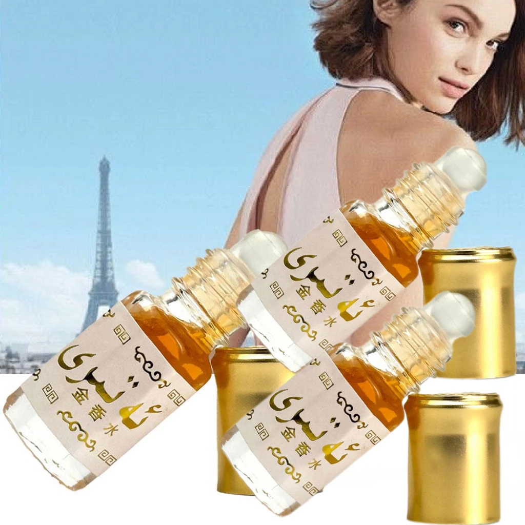 Mini Pakistan Gold Perfume Ball Essential Oil 3ml Exotic Eau De Toilette Brand Lasting Dating Coconut Milk Fragrance Deodorant