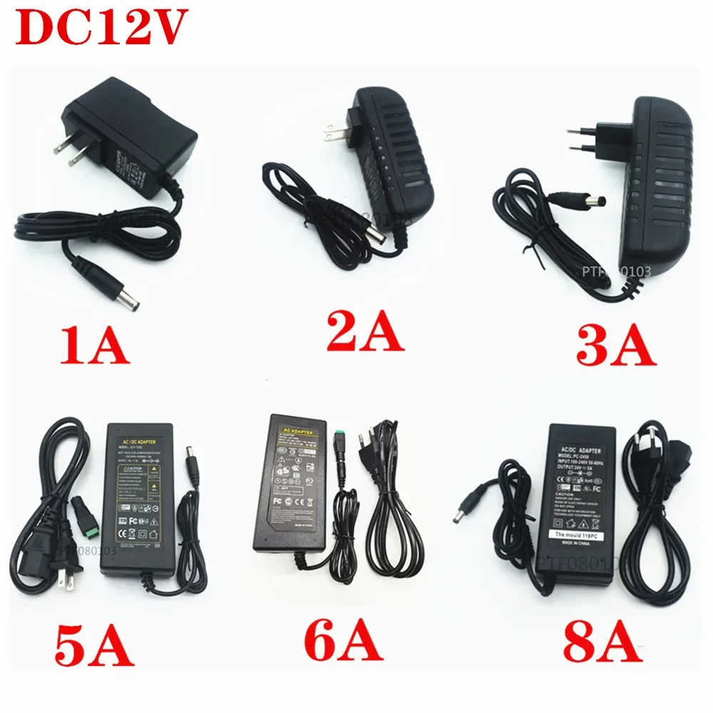 Switching Power Supply AC 110V~220V To DC 5V 12V 24V LED Power Adapter 1A 2A 3A 4A 5A 6A 8A 10A Lighting Transformer For Camera