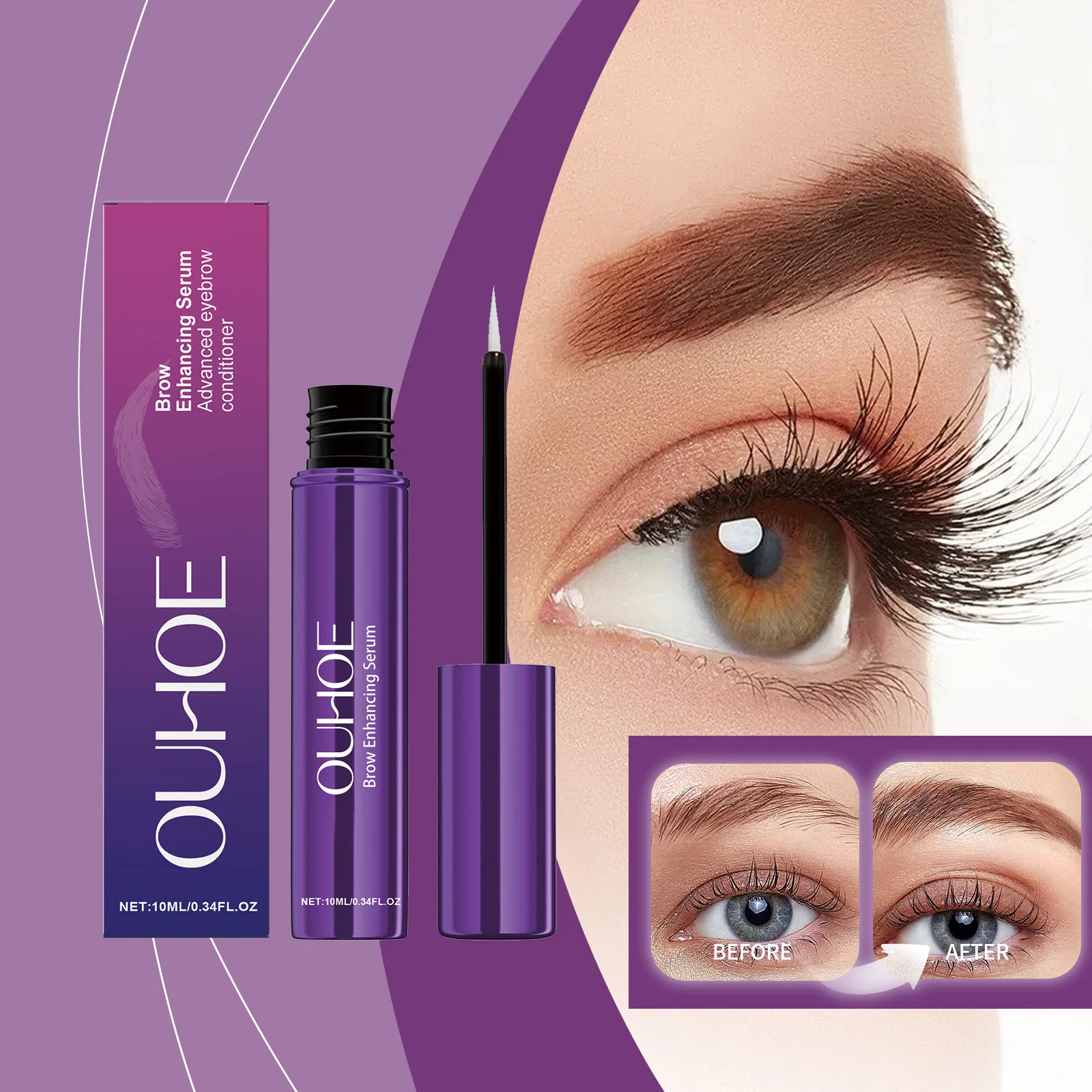 

Brow Enhancing Serum Nourishes Thick and Dark Eyebrows, and Long-term Moisturizing Softness and Luster Brow Grooming Serum