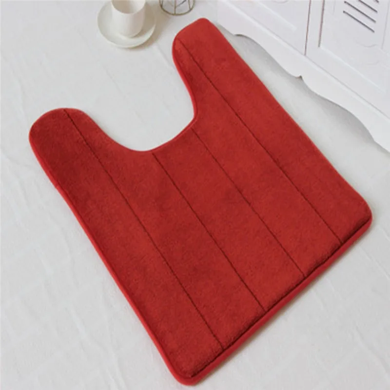 Household Slow Rebound U-Shaped Water Absorbing Mats Bathroom Toilet Mats Kitchen Mats Toilet Floor Mats Toilet Accessories