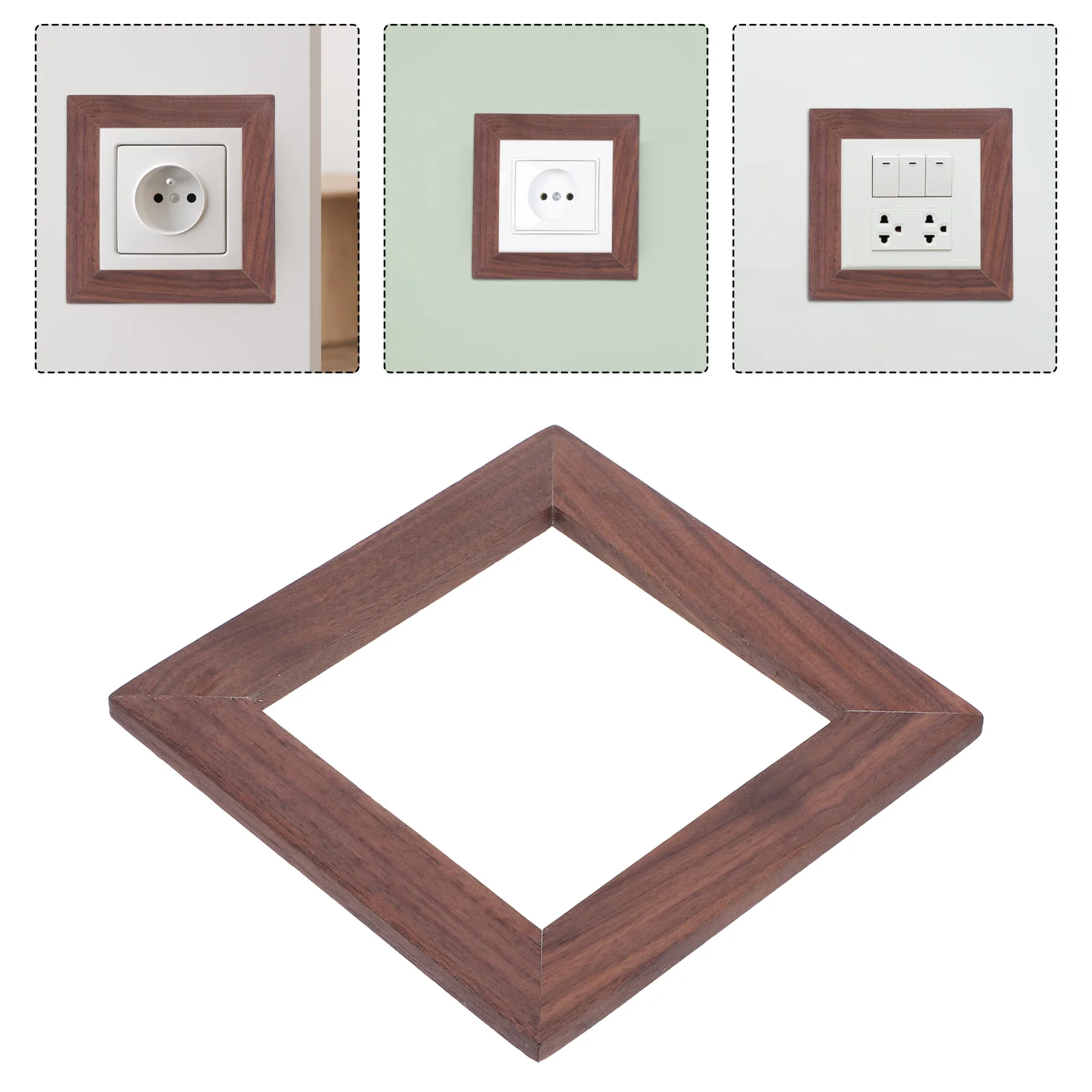 

1Set Screwless Light Switch Cover Decorative Rustic Wood Wall Plate Protector for Home Office Kitchen Switch Cover Plate