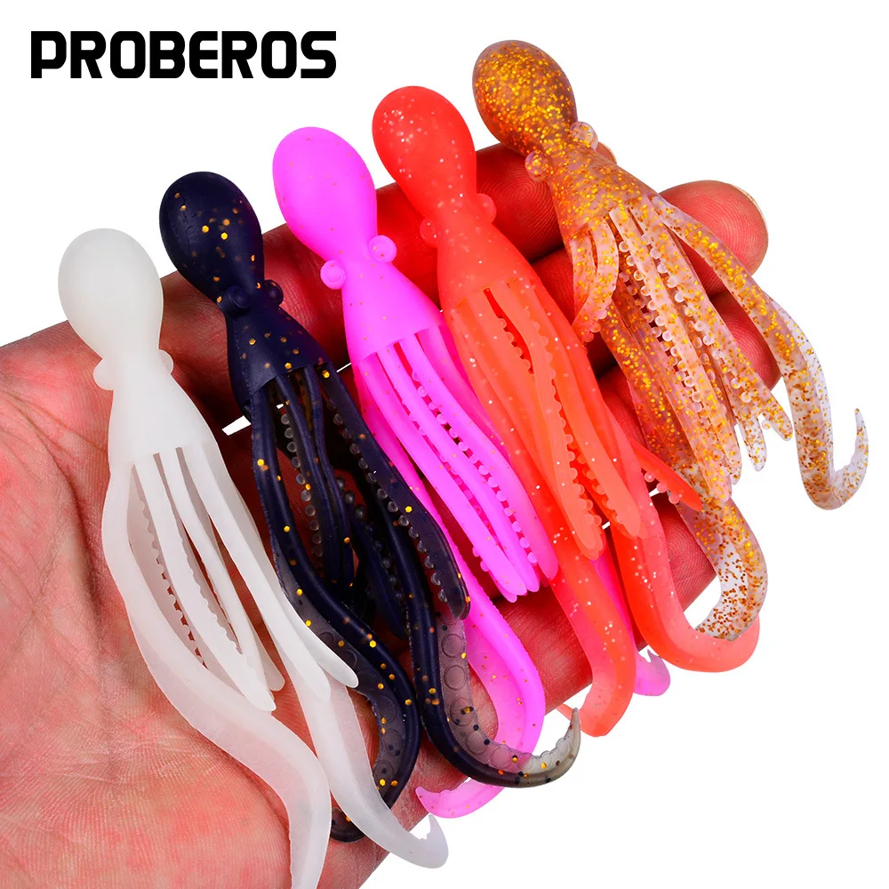 

Simulation squid soft bait high elastic octopus squid lure fake bait 10cm/4.8g sea fishing boat fishing octopus soft bait