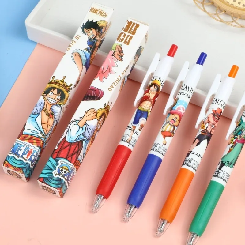 New Monkey D. Luffy Roronoa Zoro Usopp creative simple anime character push-type gel pen personalized cartoon automatic pen gift