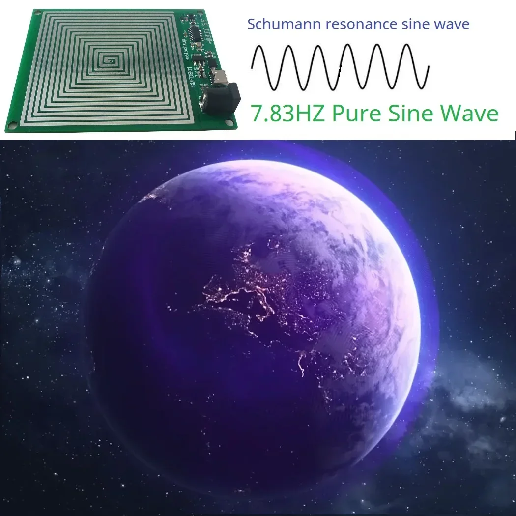 NEW! 7.83Hz Pure Sine Wave Schumann Resonances SR Signal Generator Earth Resonance Wave Booster SMFDB01