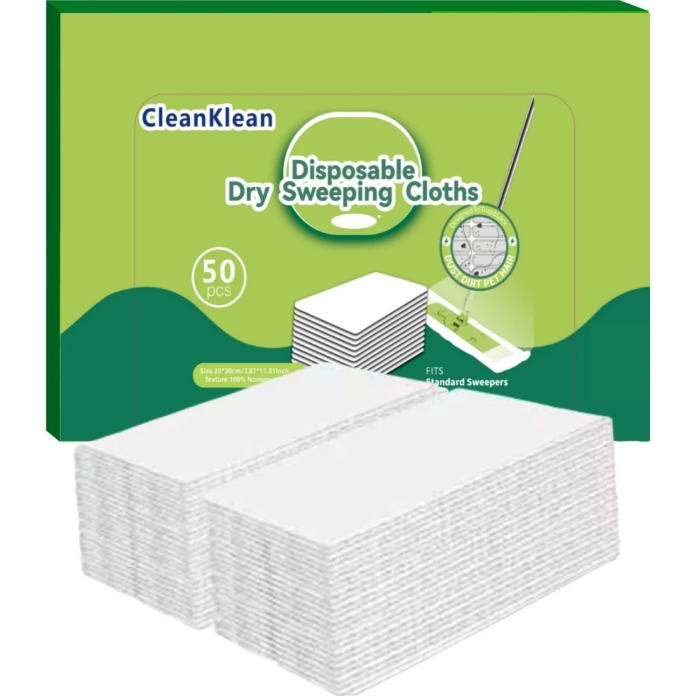 

50pcs Disposable Mop Pad, Dry Sweeping Mop Refills compatiable for swiffer, clean pet hair Mop cloth Pad for Floor Cleaning