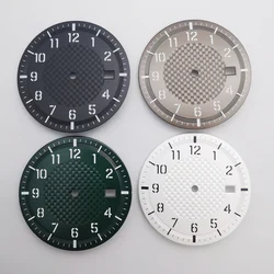 34mm luminous black green white brown sterile watch dial fit NH35 movement