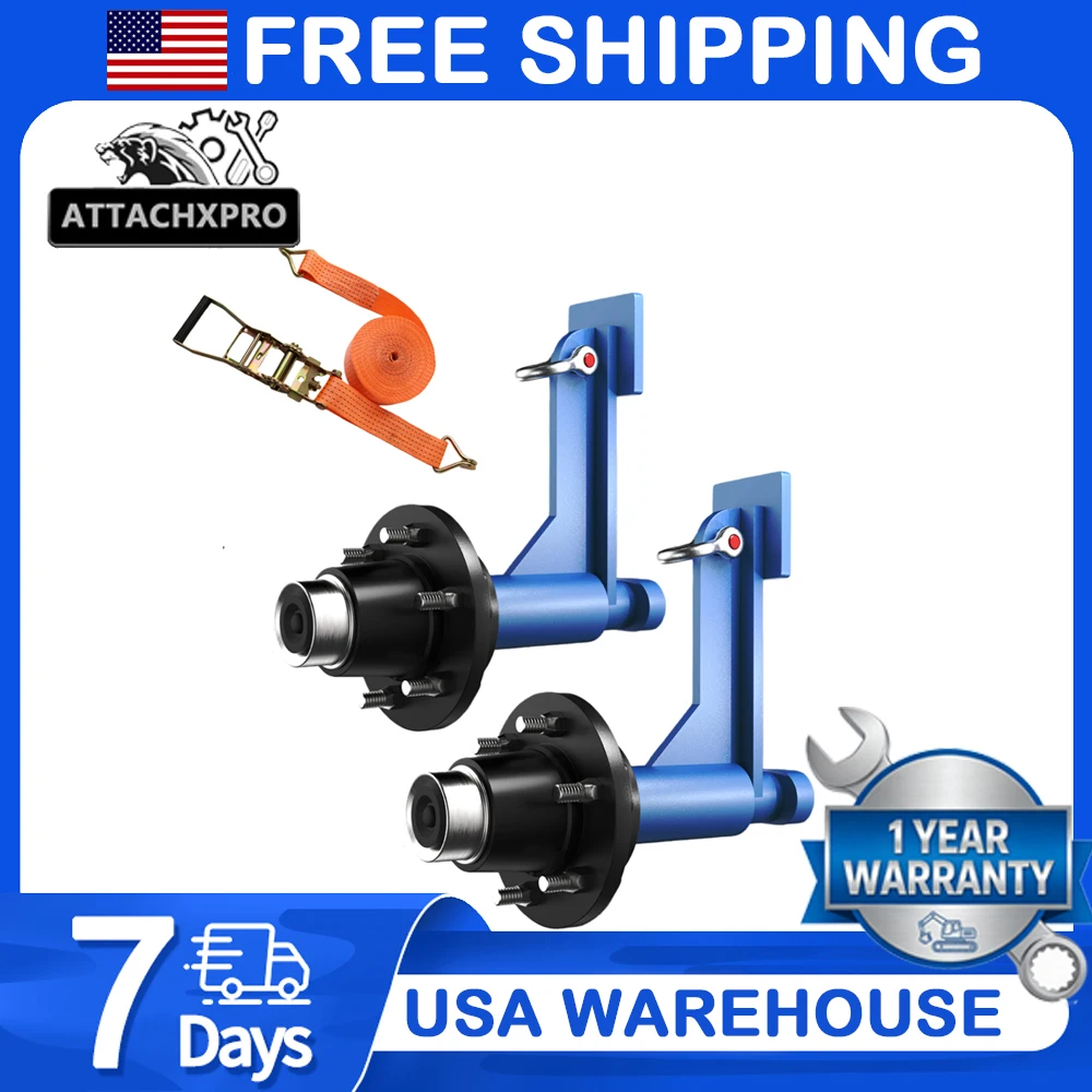 

2 Pack Shipping Container Wheels 6-Lug Wheels Kit, Shipping Container Accessories, Heavy-Duty Shipping Container Axles with Heav