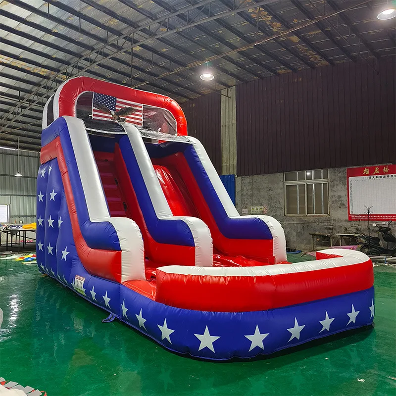 Nueva tobogán, tobogán americano para exteriores, tobogán acuático inflable, castillo hinchable para el hogar, tobogán para niños