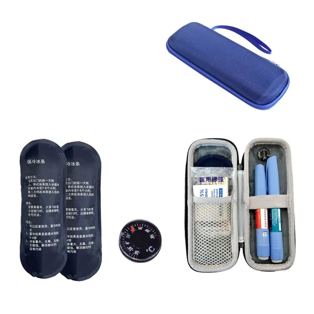 Waterproof Insulin Cooling Bag Portable EVA Thermal Insulated Insulin Cooler with Gel Pen Bag Diabetics