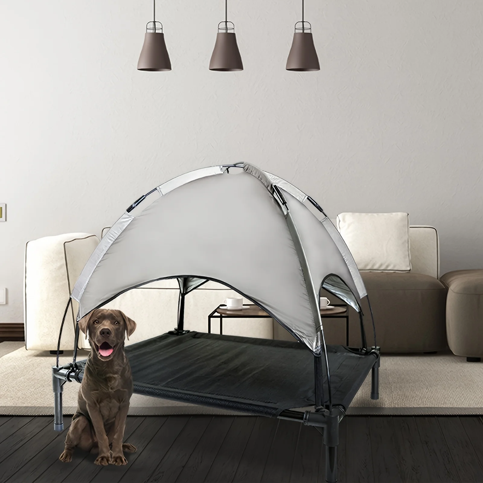 

Outdoor Windproof & Breathable Portable Pet Tent for Dogs & Cats - Trampoline-Style Design, 3 Sizes (M/L/XL