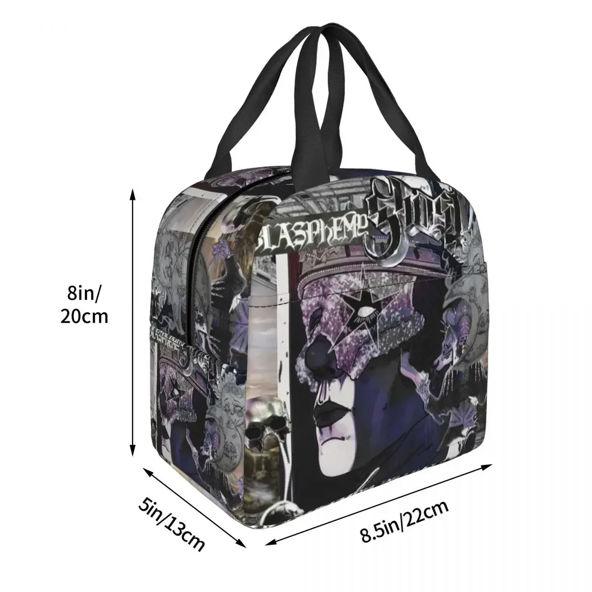Custom Bag Custom New Skeleta Album Ghost Band Insulated Lunch Bag For Women Portable Food Boxes Thermal Lunch Box Tote