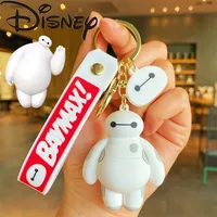 Disney Baymax Keychain Cartoon Big Hero 6 Doll Pendant Key Chains Fashion Keyring Accessories Anime Figure Kids Christmas Gifts