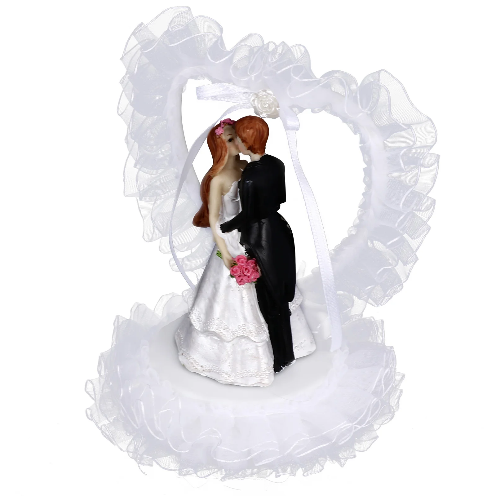 Bride and Groom Ornaments Dessert Table Adornment Cake Supplies Wedding Decor Couple