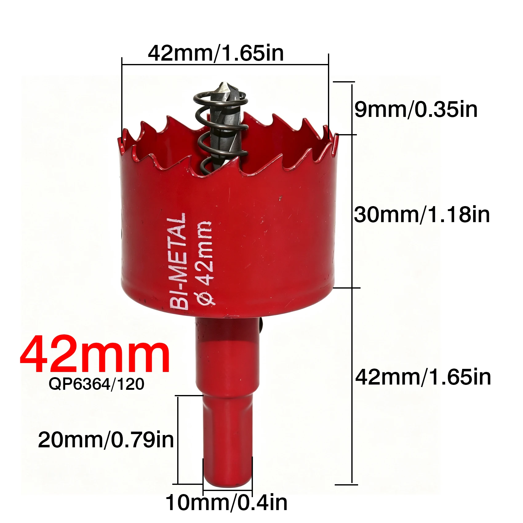 1PC(14-260MM) Bi-Metal Hole Saw Single Size with Pilot Drill Spring PVC Iron Wood Drilling Opener for Home Renovation
