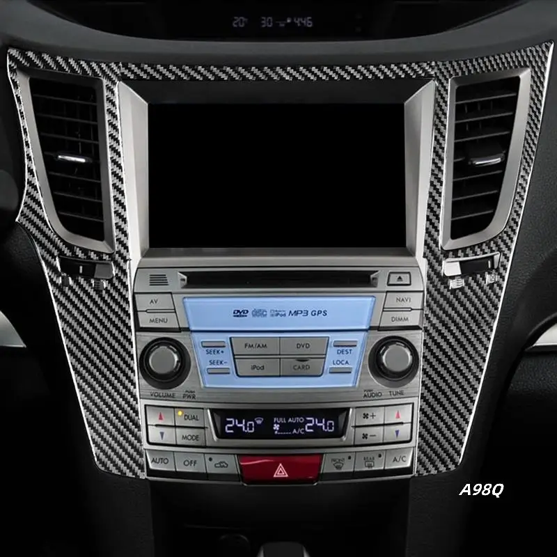 

Carbon Fiber For Subaru Legacy Outback 2010-2014 Center Console Air Vent Cover Trim Kit Decal Interior Accessories LHD