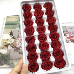 box Preserved Flowers  Eternal Life Flower Rose in box Immortal Flowers mothers day gift Material Gift Box DIY Level B 2-3